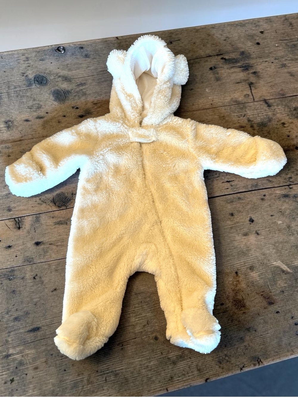 Cozy Plush Infant Winter One-Piece- Cream